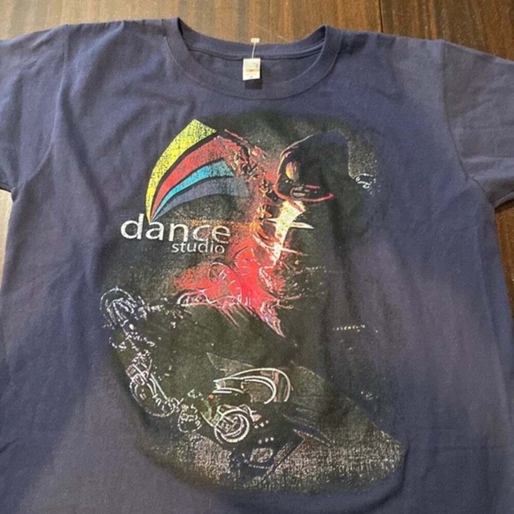 E199 NWOT Anvil t-shirt Navy dance studio Sz M